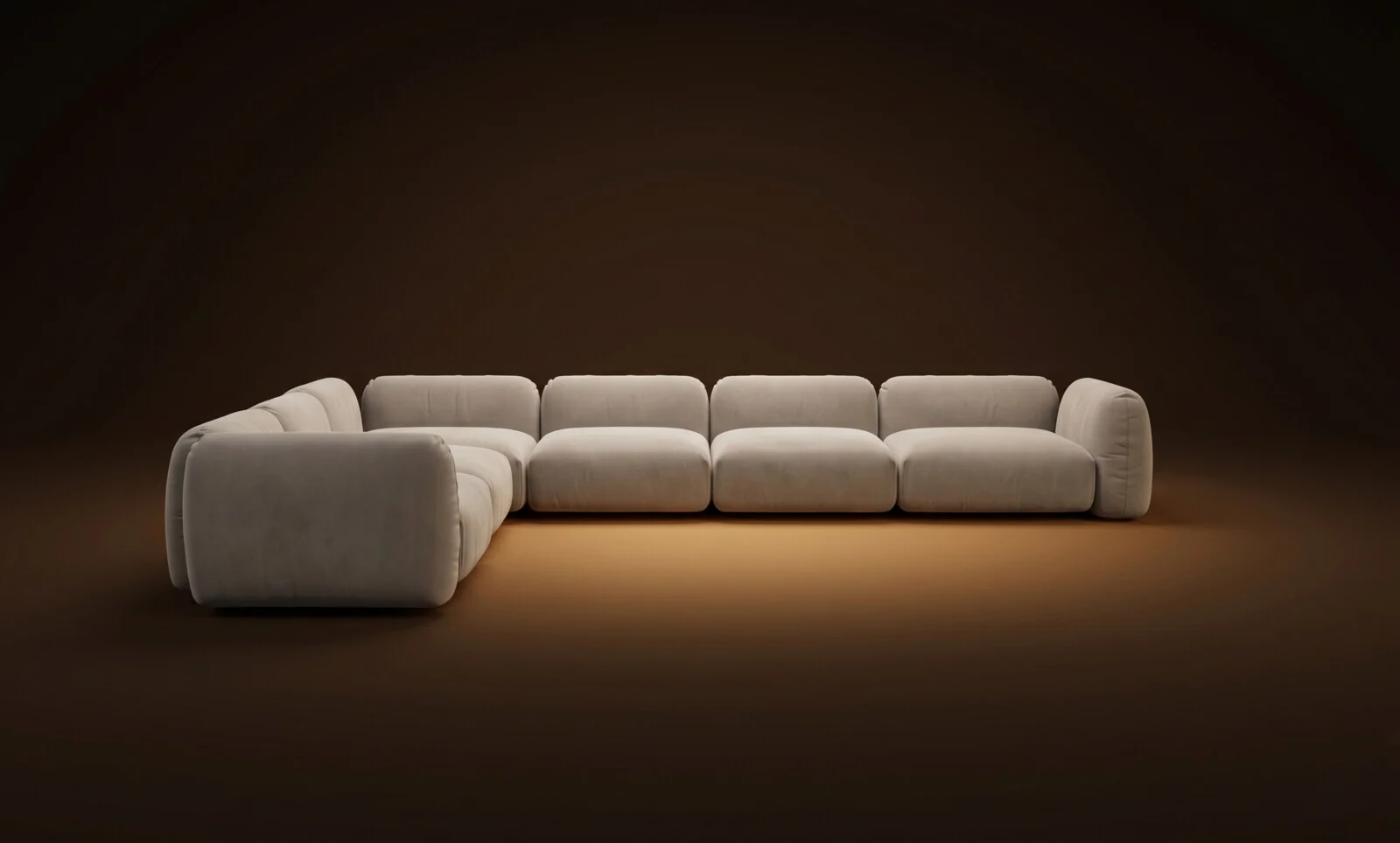 Tesa 6 seater sofa, 430 × 330 cm